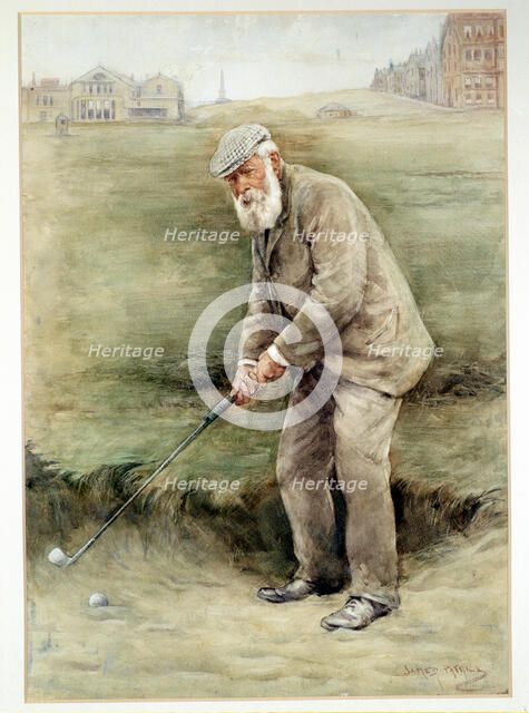Tom Morris senior, British golfer, portrait, c1910. Artist: Unknown