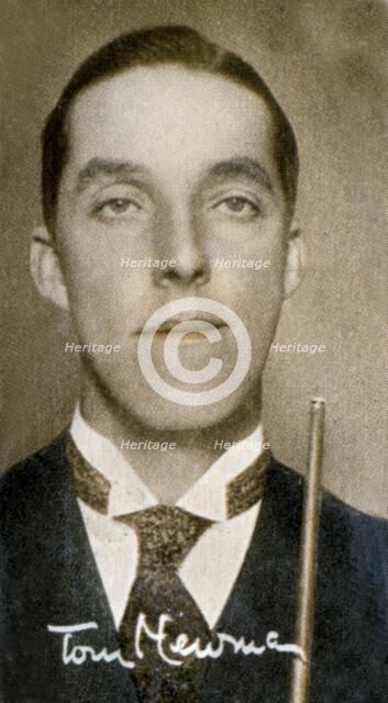 Tom Newman, Billiards champion, 1935. Artist: Unknown