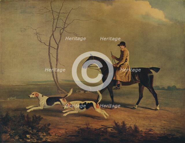 Tom Oldaker, Huntsman of the Berkley Hounds, on Pickle, with the hounds, (1800), 1929. Artist: Unknown