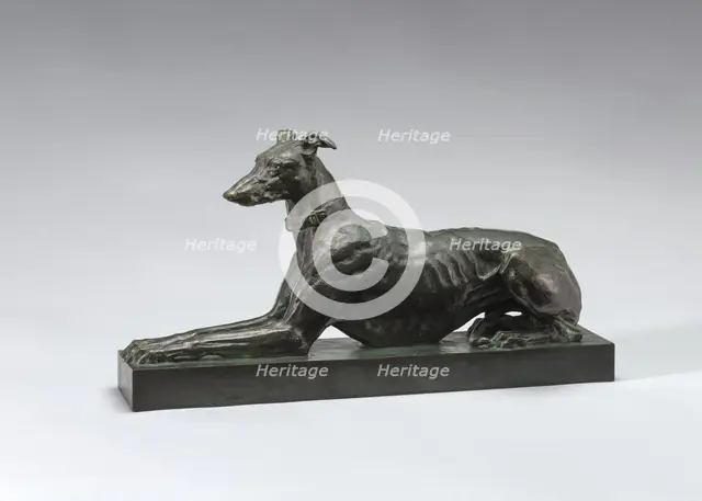 Tom, Algerian Greyhound, model 1868, cast by 1874. Creator: Antoine-Louis Barye.