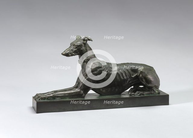 Tom, Algerian Greyhound, model 1868, cast by 1874. Creator: Antoine-Louis Barye.