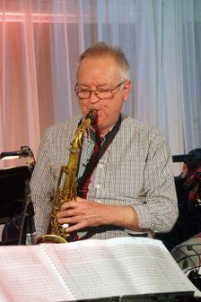 Tom Barford, Stan Sulzmann’s Neon Orchestra, Watermill Jazz Club, Dorking, Surrey, Nov 2023. Creator: Brian O'Connor
