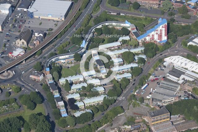 Tom Collins House and the western part of the Byker Wall housing estate, Newcastle upon Tyne, 2015. Creator: Historic England Staff Photographer.