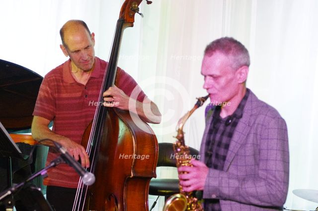 Tom Hill and Chris Bowden, Watermill Jazz Club, Dorking, Surrey, 25 June 2019. Creator: Brian O'Connor.