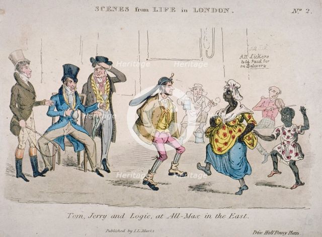 'Tom, Jerry and Logic at All-Max in the East', 1821. Artist: JL Marks