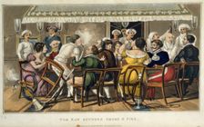 Tom Raw between smoke and fire, 1828. Creator: Sir Charles D'Oyly
