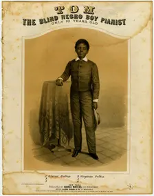 Tom, The Blind Negro Boy Pianist, Only 10 Years Old 1860. Creator: Unknown