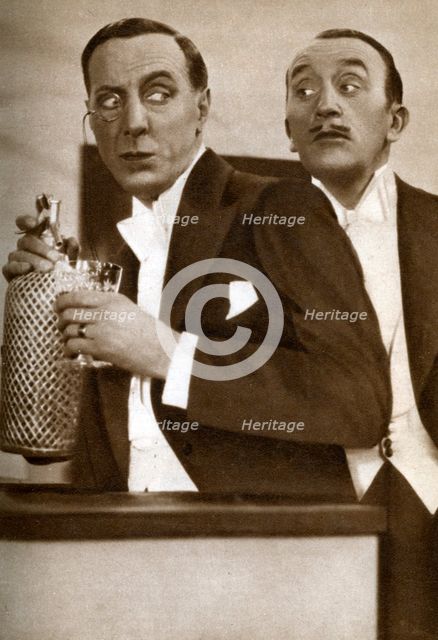 Tom Walls and Ralph Lynn, English actors, 1933. Artist: Unknown
