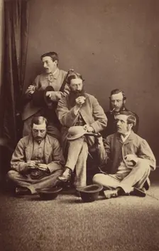 Tom Wharton, Tom Christie, James Tindall-William Hebden, Hiram Cranshaw, about 1865. Creator: Beckett & Willis