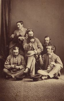 Tom Wharton, Tom Christie, James Tindall-William Hebden, Hiram Cranshaw, about 1865. Creator: Beckett & Willis