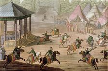 Tomac Celebration, Muslim religious festival that was celebrated in the Middle Ages, Illustration…