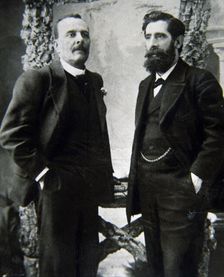 Tomás Bretón (1850-1923), Spanish composer and Ricardo de la Vega (1839-1910) zarauela authors L…