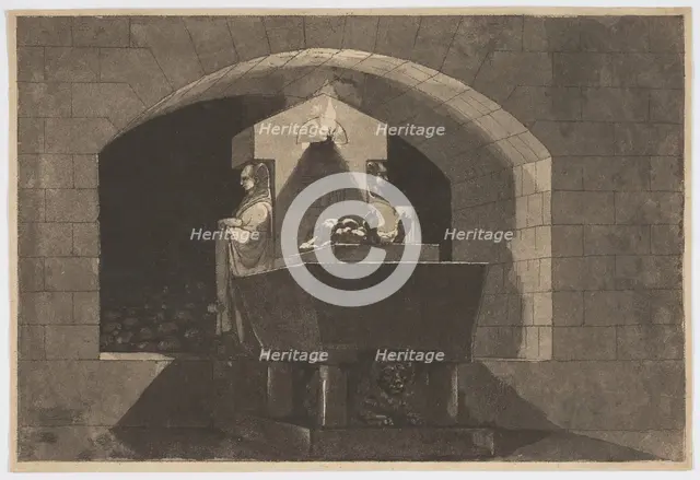 Tomb with Caryatids, 1779/84. Creator: Louis Jean Desprez.