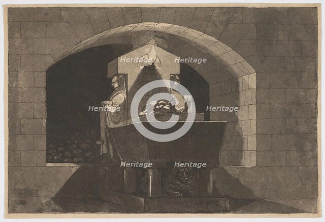 Tomb with Caryatids, 1779/84. Creator: Louis Jean Desprez.