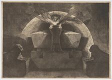 Tomb with Death Standing, 1779/84. Creator: Louis Jean Desprez