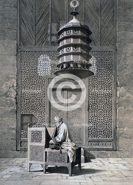 'Tomb Door, Mosque of Sultan Barquq', 19th century. Artist: Emile Prisse D'Avennes