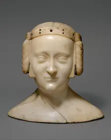 Tomb Effigy Bust of Marie de France (1327-41), daughter of Charles IV of France and..., ca. 1381. Creator: Jean de Liege