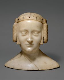 Tomb Effigy Bust of Marie de France (1327-41), daughter of Charles IV of France and..., ca. 1381. Creator: Jean de Liege
