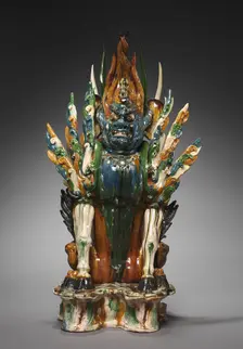 Tomb Guardian with Human Face, early 700s. Creator: Unknown