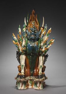 Tomb Guardian with Human Face, early 700s. Creator: Unknown