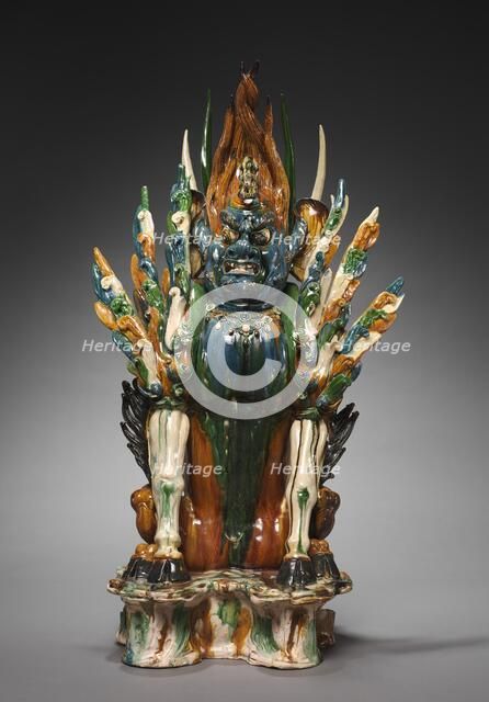 Tomb Guardian with Human Face, early 700s. Creator: Unknown.