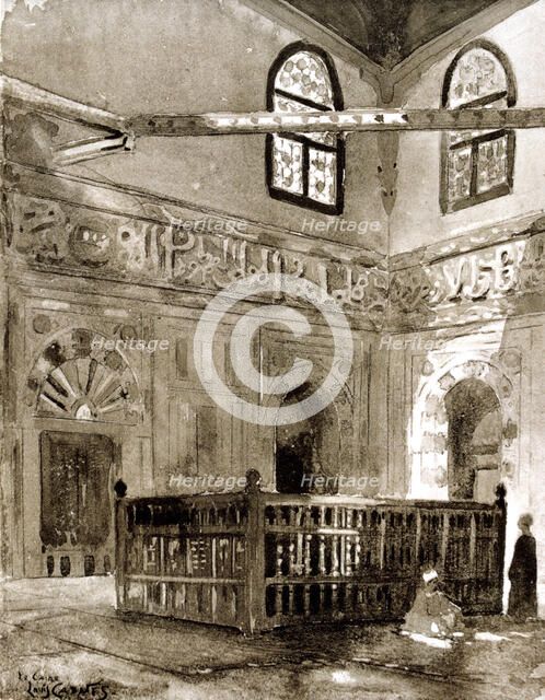 Tomb in a Mosque, Cairo, Egypt, 1928. Artist: Louis Cabanes