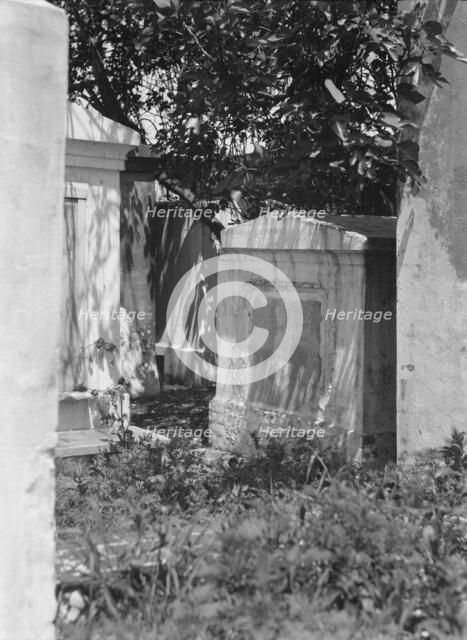 Tomb in St. Louis Cemetery, New Orleans, between 1920 and 1926. Creator: Arnold Genthe.