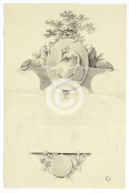 Tomb Monument and Detail, c. 1790. Creator: John Bacon I.