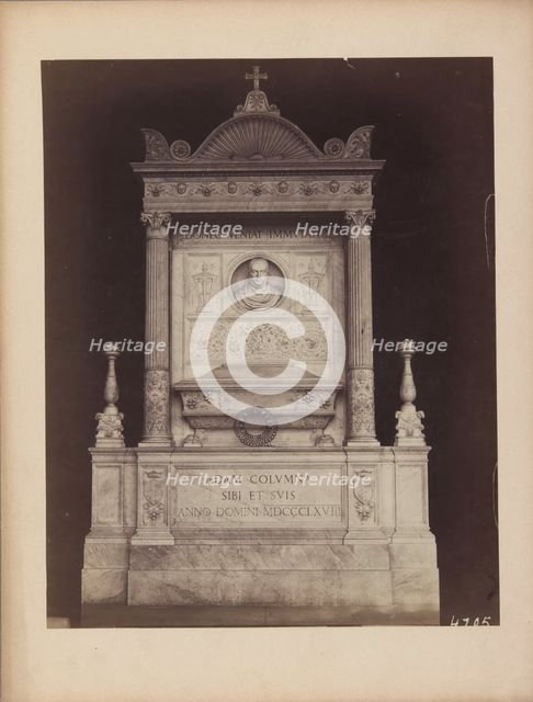 Tomb monument of Adam Columna, after 1868, (1875-1885). Creator: Unknown.