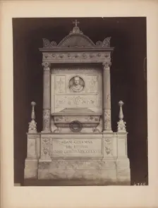 Tomb monument of Adam Columna, after 1868, (1875-1885). Creator: Unknown