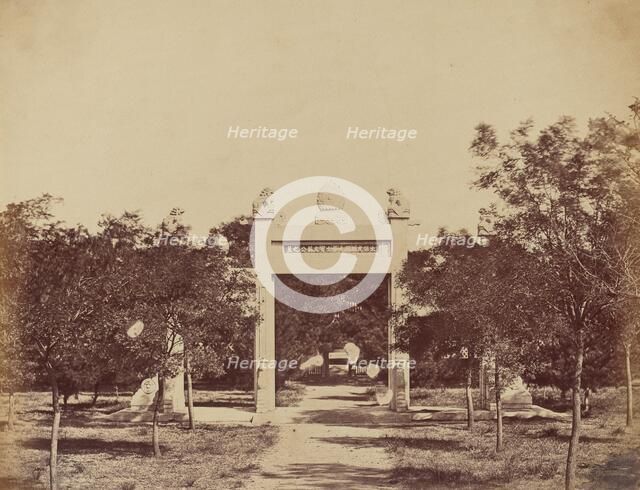 Tomb Near Palichian, the Scene of the Commencement of the Attack on September 21, 1860. Creator: Felice Beato.