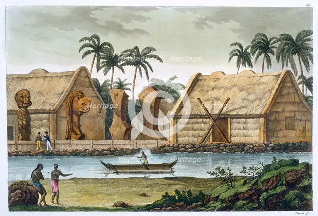 'Tomb of Tamahamah at Kaiakakooa, Sandwich Islands', c1820-1839. Creator: Felice Campi.