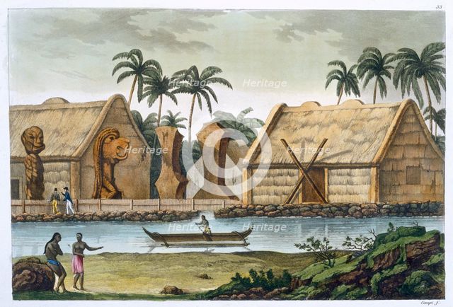 'Tomb of Tamahamah at Kaiakakooa, Sandwich Islands', c1820-1839. Creator: Felice Campi.
