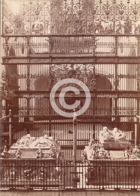 Tomb of the Catholic Kings, Granada, 1880s-90s. Creator: Unknown.