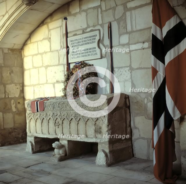 Tomb of the Infanta of Castile, Cristine of Norway, which is preserved in the Collegiate of Covar…