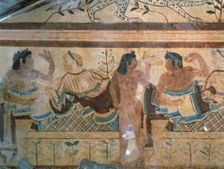 Tomb of the Leopards, fresco with a symposium scene