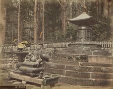 Tomb of Tokugawa Ieyasu, Nikko, about 1875-1890s. Creators: Adolfo Farsari, Tamamura Kozaburo
