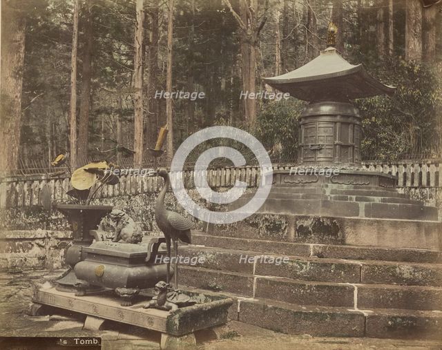 Tomb of Tokugawa Ieyasu, Nikko, about 1875-1890s. Creators: Adolfo Farsari, Tamamura Kozaburo.
