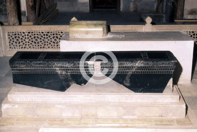 Tomb of Ulug-Beg in Mausoleum of Gur-e-Amir (built 1404), Samarkand, c20th century. Artist: Unknown.