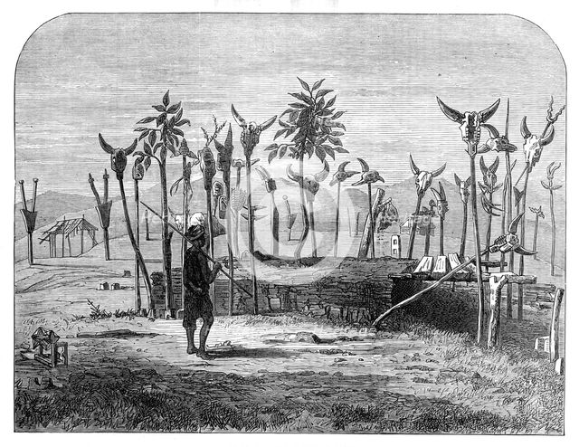 Tomb of Voupilal, a Looshai chief, 1872. Creator: Unknown.