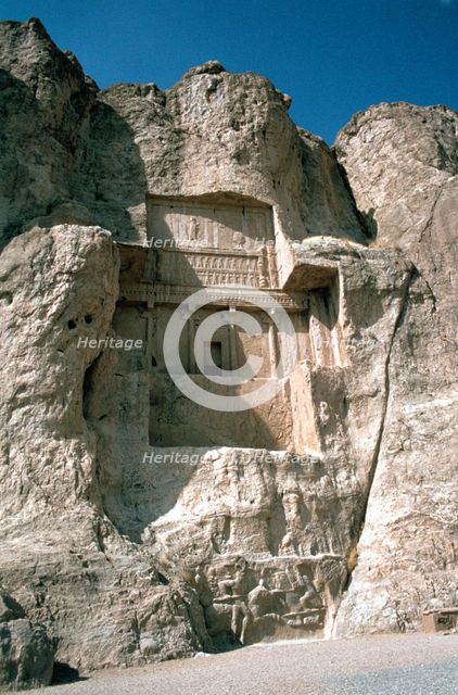 Tomb of Artaxerxes I, Naqsh-i-Rustam, Iran. Creator: Vivienne Sharp.