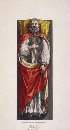 Tomb of Bishop Andrews, St Saviour, Southwark, London, c1764. Artist: Anon