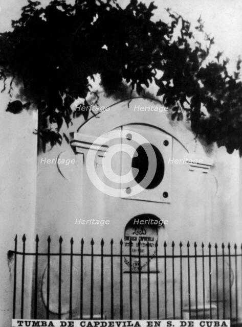 Tomb of Capdevila in Santiago de Cuba, (1871), 1920s. Artist: Unknown