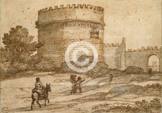 Tomb of Cecilia Metella, 1669. Artist: Claude Lorrain.