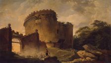 Tomb of Cecilia Metella, 1765. Creator: Hubert Robert