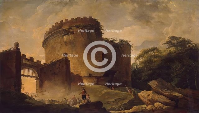 Tomb of Cecilia Metella, 1765. Creator: Hubert Robert.