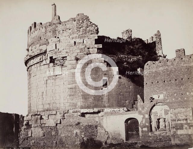 Tomb of Cecilia Metella, Rome, c1860. Creators: Gioacchino Altobelli, Pompeo Molins, Altobelli & Molins.