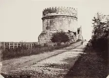 Tomb of Cecilia Metella, Via Appia Antica, Rome, c1860. Creators: Gioacchino Altobelli, Pompeo Molins, Altobelli & Molins