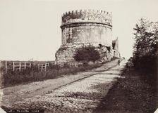 Tomb of Cecilia Metella, Via Appia Antica, Rome, c1860. Creators: Gioacchino Altobelli, Pompeo Molins, Altobelli & Molins