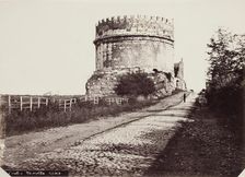 Tomb of Cecilia Metella, Via Appia Antica, Rome, c1860. Creators: Gioacchino Altobelli, Pompeo Molins, Altobelli & Molins